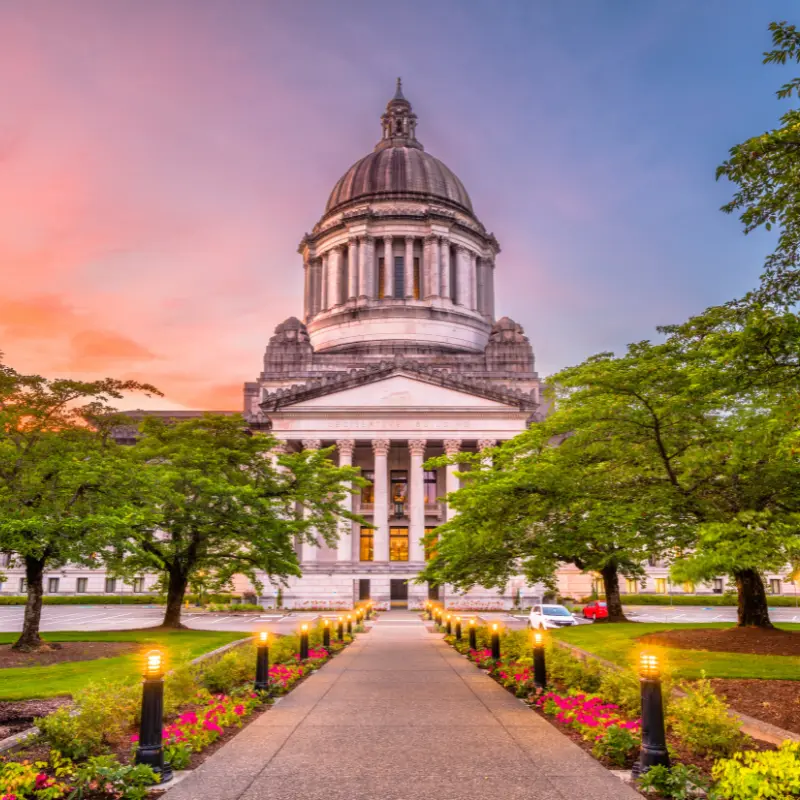 The capital building in Olympia, Washington